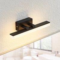 Wall Light /'Lisana/' (Modern) in Black Made of Metal for e.g. Bathroom (1 Light Source,) from Lucande | Wall Lighting, Wall lamp