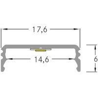 BRUMBERG One LED surface-mounted profile, aluminium, flat, 3 metres