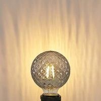 Lucande LED bulb E27 G95 4W 2,800K dimmable smoke