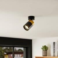 Arcchio Ceiling Light /'Nikora/' dimmable (Modern) in Black Made of Aluminium for e.g. Hallway (1 Light Source, GU10) from floodlight, Spotlight