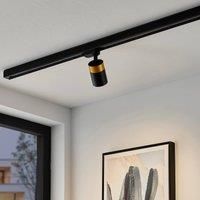 Arcchio Track Lighting 3-Phase /'Nikora/' dimmable (Modern) in Black Made of Aluminium for e.g. Hallway (1 Light Source, GU10) from High-Voltage Track Lighting