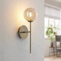 Lucande Wynona wall light, one-bulb antique brass