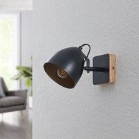 Lindby Ceiling Light /'Colton/' dimmable (Modern) in Black Made of Wood for e.g. Living Room & Dining Room (1 Light Source, E14) from floodlight, Spotlight