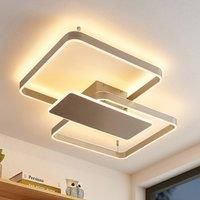 Lucande Kadira LED ceiling lamp 80 cm, nickel