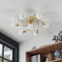 Lindby Ciala ceiling light, 7-bulb, brass