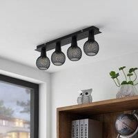 Lindby Ceiling Light /'Zerda/' dimmable (Modern) in Black Made of Metal for e.g. Living Room & Dining Room (4 Light Sources, E14) from floodlight, Spotlight