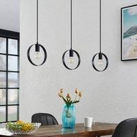 Lindby Ceiling Light /'Shaima/' dimmable (Modern) in Black Made of Metal for e.g. Living Room & Dining Room (3 Light Sources, E27) from Pendant Lighting, lamp, Hanging lamp, lamp, Ceiling lamp