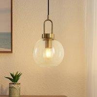 Lucande Nalian hanging light glass lampshade clear