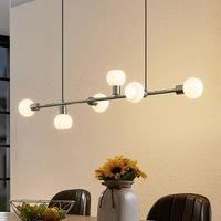 Lindby Biscala LED pendant light nickel/opal