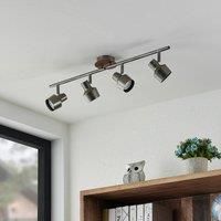 Lindby Ceiling Light /'Sanem/' dimmable in Silver Made of Metal for e.g. Living Room & Dining Room (4 Light Sources, GU10) from floodlight, Spotlight