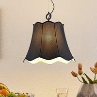 Ceiling Light /'Binta/' dimmable (Vintage, Antique) in Silver Made of Textile for e.g. Living Room & Dining Room (1 Light Source, E27) from Lucande | Pendant Lighting, lamp, Hanging lamp, lamp, Ceiling