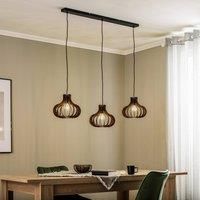 Lindby Lawenta hanging light wooden lampshades