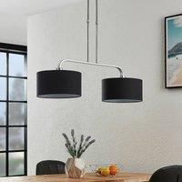 Lindby Jevanna pendant light, two-bulb, black