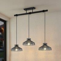 Lindby Karidotta hanging lamp, steel, 3-bulb