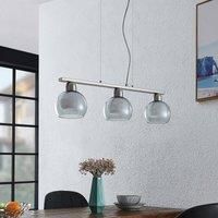 Lucande Kaiya pendant light, 3-bulb, 14 cm, long