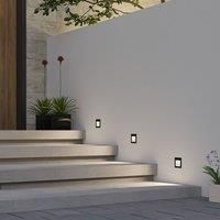 Arcchio Yariki LED recessed wall lamp louvre black