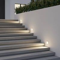 Arcchio Yariki LED recessed wall, louvre, white