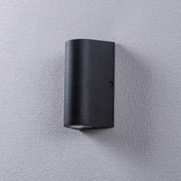 Lucande LED Outdoor Wall Light /'Adamali/' (Modern) in Black Made of Aluminium (1 Light Source,) from Wall lamp for Exterior/Interior Walls, House, Terrace und Balcony