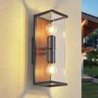 Lucande Elwin wall light, angular, two-bulb