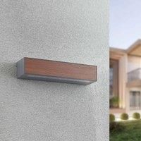 Arcchio Miraz LED outdoor wall light, wood look