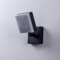 Lindby Outdoor Wall Light /'Amya/' dimmable (Modern) in Black Made of Aluminium (1 Light Source, GX53) from Wall lamp for Exterior/Interior Walls, House, Terrace und Balcony