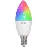 PRIOS LED bulb E14 4.5 W, candle, dimmable, RGBW, Tuya