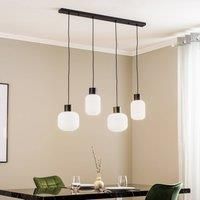 Lucande Lomeris hanging light, four-bulb, white