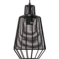 Lucande Tinko cage pendant light, black, 20 cm