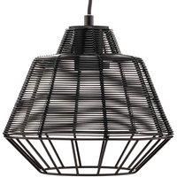 Lucande Tinko cage pendant light, black, 25 cm