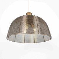 Lucande Biljana cage pendant light, brown, 50 cm