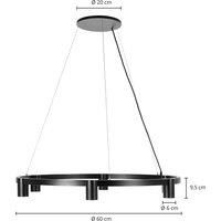 Arcchio Ceiling Light /'Brinja/' dimmable (Modern) in Black Made of Aluminium for e.g. Living Room & Dining Room (6 Light Sources, GU10) from Pendant Lighting, lamp, Hanging lamp, lamp, Ceiling lamp