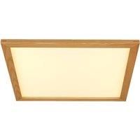 Lucande Joren LED ceiling light angular wood 52 cm