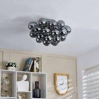 Lucande Diborah ceiling light, smoky, 50 cm