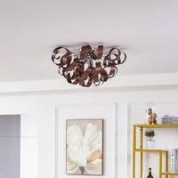 Lucande Kaelor ceiling light, copper, 54 cm