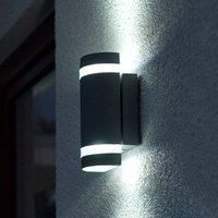 Eco Light Modern Outdoor Wall Light Focus Up and Downlight GU10 Fitting IP44 6040 Gr