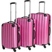 Set of 3 piece travel luggage wheel trolleys suitcase bag hard shell new