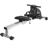 tectake Rowing machine with training computer - black