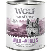 Wolf of Wilderness Adult Single Protein Saver Pack 24 x 800g - Wild Hills - Duck