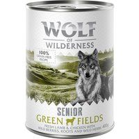 Wolf of Wilderness Senior Duo-Protein Recipe 6 x 400g - Green Fields - Lamb & Chicken