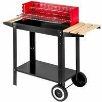 Barbecue grill portable charcoal garden outdoor patio BBQ trolley wheels table