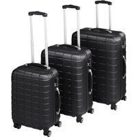 suitcase set 3-piece hard shell travel luggage wheel trolleys 360° wheel system