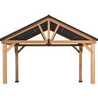 Sunjoy Cedar Wood Gazebo Todi - 399Cm X 335Cm Anthracite