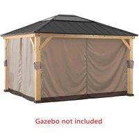 Sunjoy Curtain Soma For Cedar Wood Gazebo - 393Cm X 452Cm Khaki