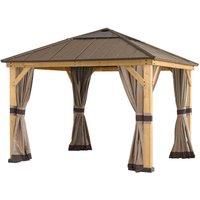 Sunjoy Curtain SOMA for Cedar wood Gazebo - 336cm x 336cm, Khaki