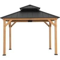 Sunjoy Cedar wood Gazebo KAPS - 330cm x 330cm, Anthracite