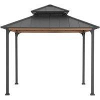 Sunjoy Stahl Gazebo Pasu -300cm x 300cm, Anthrazit