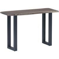 Console Table Grey 115x35x76 cm Solid Aacia Wood and Iron