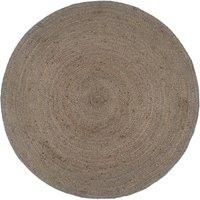 Handmade Rug Jute Round 210 cm Grey