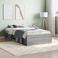 Bed Frame Grey Sonoma 90x190 cm Single