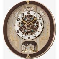 Seiko QXM291B 18-Melodies Melody in Motion Clock, Brown & White